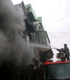 آتش سوزى در مندوى شهر کابل میلیون‏ها دالر خساره به جا گذاشت