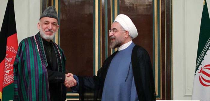 کرزى و روحانى در مورد اوضاع افغانستان صحبت کردند 