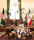 تأکید روسای جمهوری ایران و افغانستان بر ضرورت همکاری میان دو کشور