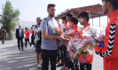 بازیکنان تیم ملی فوتبال فلسطین به کابل رسیدند