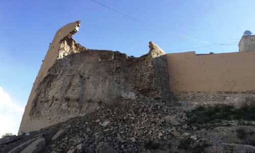  بزرگترین برج قلعه تاریخی غزنی  فرو ریخت