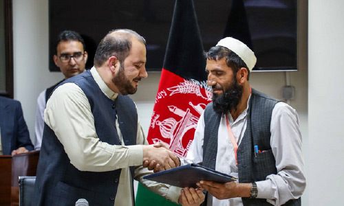 وزارت احیا و انکشاف دهات 61 پروژه انکشافی را به هزینه 312 میلیون افغانی امضا کرد