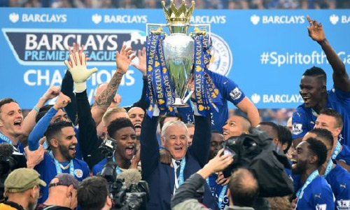 قهرمانی لستر سیتی در لیگ برتر فوتبال انگلیس