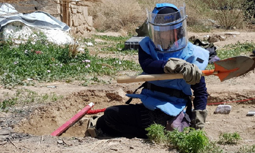 تیم ماین‌پاکی زنان بامیان نامزد جایزه نهاد جهانی کنترول اسلحه شد