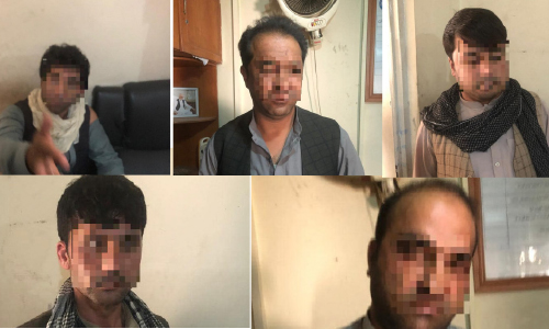  پنج سارق و رهزن حرفه‌ای از ناحیه سوم شهر کابل بازداشت شدند