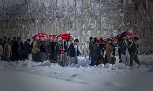 سرما در افغانستان جان ۷۲ نفر را گرفته است