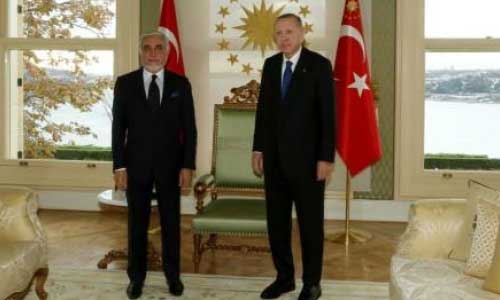 پشتیبانی اردوغان  از صلح افغانستان در دیدارش با عبدالله عبدالله 