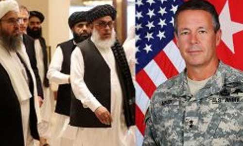دیدار جنرال میلر با هیات طالبان در قطر