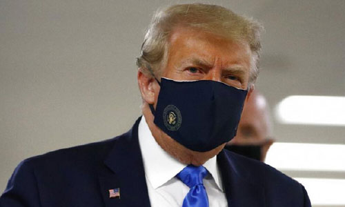 رکورد تازه از ابتلا به کرونا در آمریکا؛ ترامپ با چهره ماسک‌زده ظاهر شد