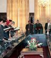نُه وزيرکابينه دربرابر رئیس جمهورحلف وفادارى يادکردند