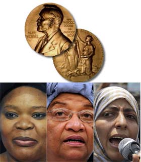 نوبل صلح سال ۲۰۱۱ به سه زن لیبریایی و یمنی رسید